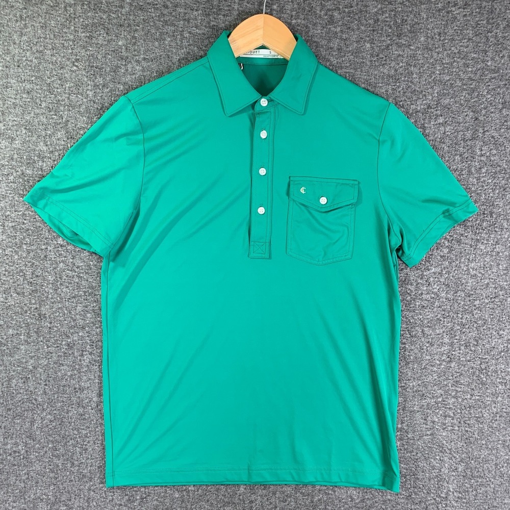 Criquet Polo Shirt Men Small Green The Players Shirt Short Sleeve Golf Preppy
